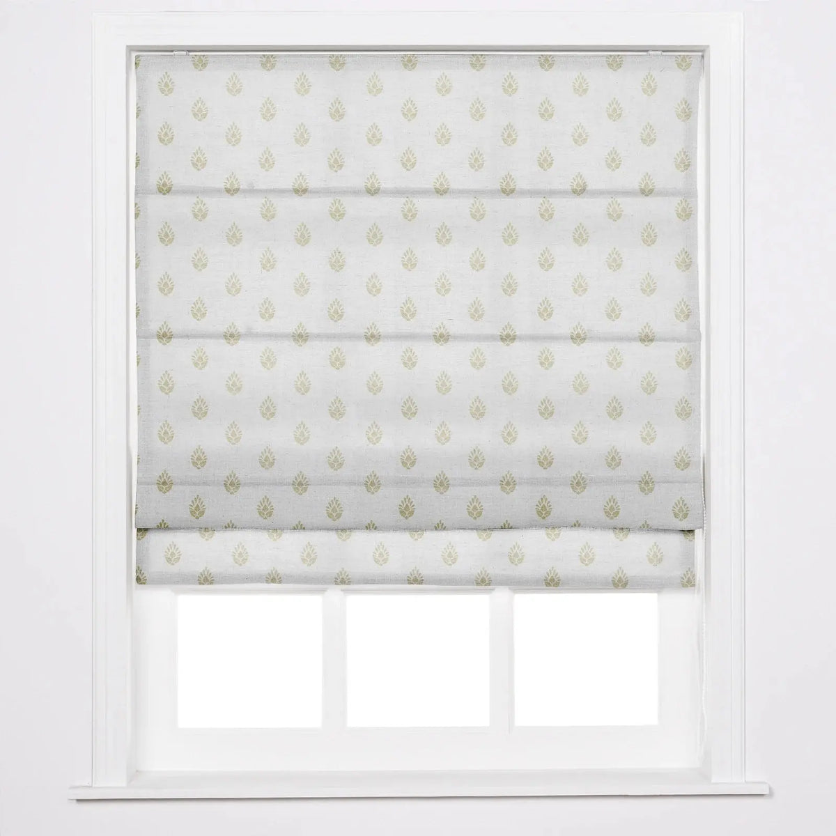 Stefana Silber x TWOPAGES Printed Linen Blend Roman Blind Cord Lift