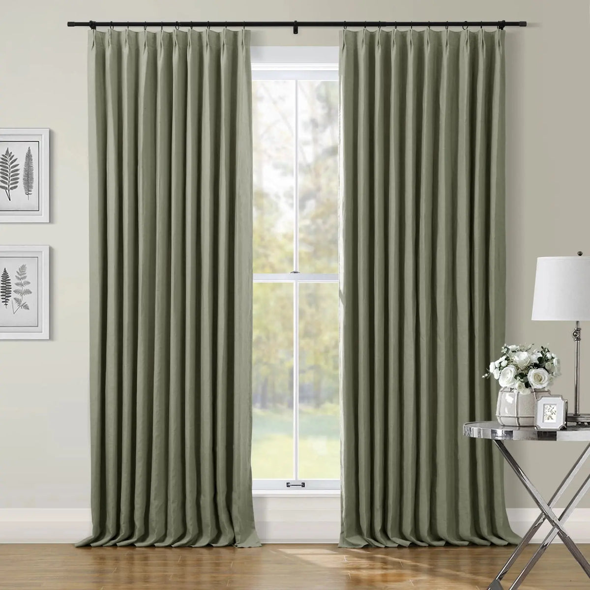 Patti Premium Belgian Linen Pleated Curtains
