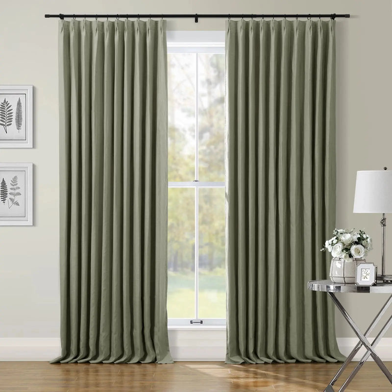 Patti Premium Belgian Linen Pleated Curtains