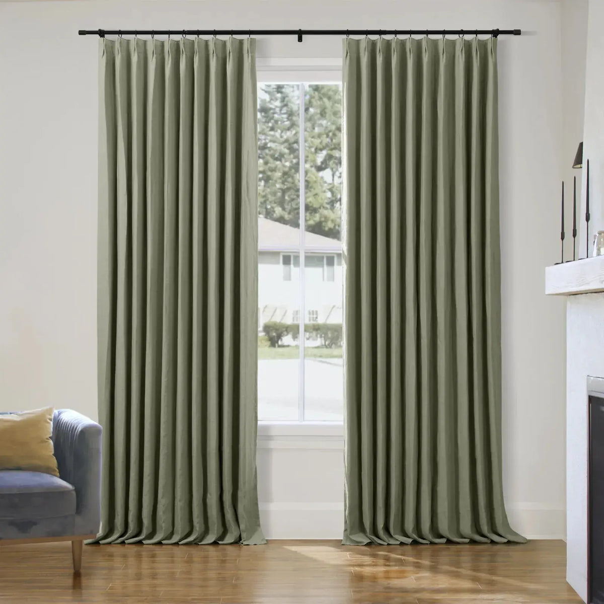 Patti Premium Belgian Linen Pleated Curtains