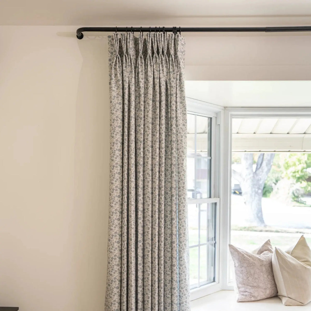 Rebecca Hughes x TWOPAGES Classic Vintage Printed Cotton Pleated Curtains