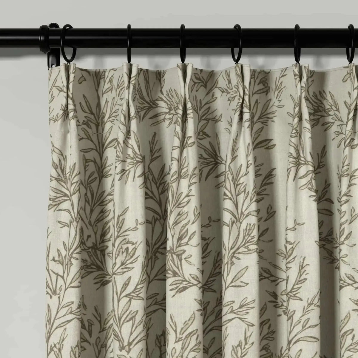 Sara Le x TWOPAGES Vintage Printed Linen Pleated Curtains