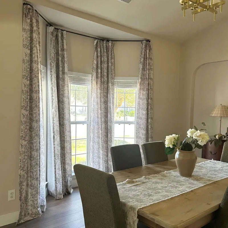 Sara Le x TWOPAGES Vintage Printed Linen Pleated Curtains