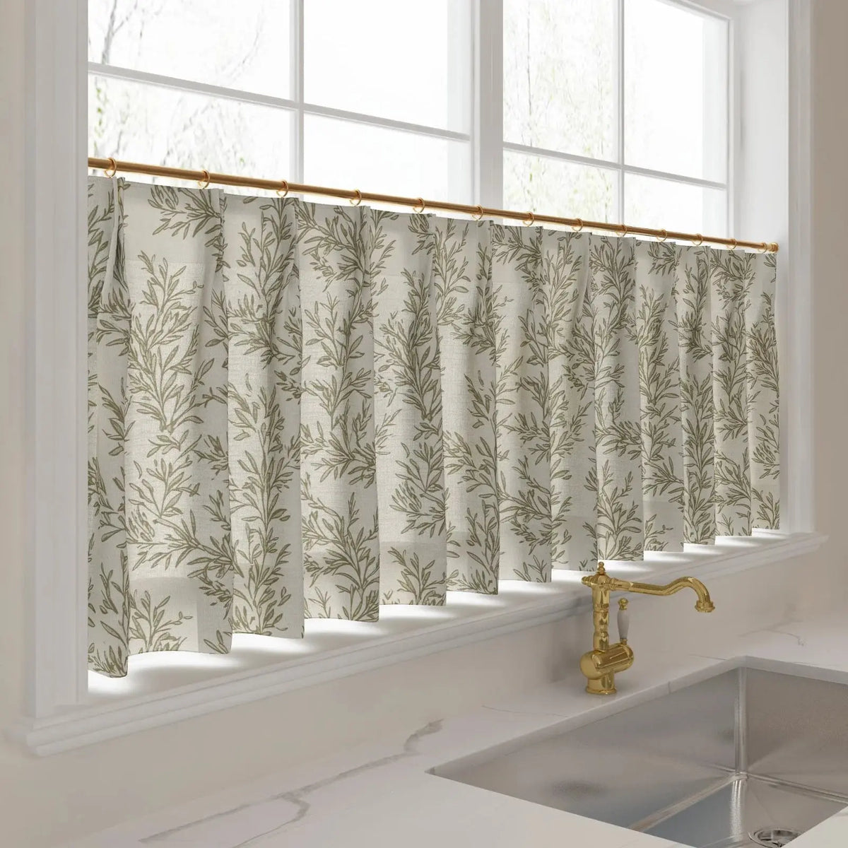 Sara Le x TWOPAGES Vintage Printed Linen Café Curtains
