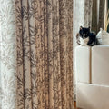 Sara Le x TWOPAGES Vintage Printed Linen Pleated Curtains