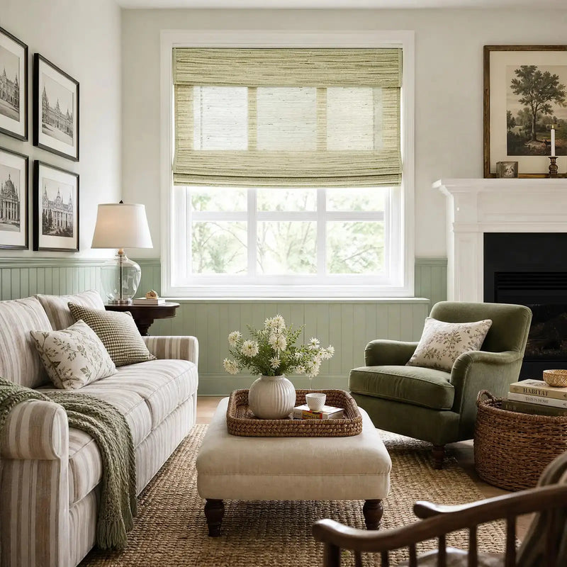 Rae Natural Ramie Bamboo Woven Blinds - Series P
