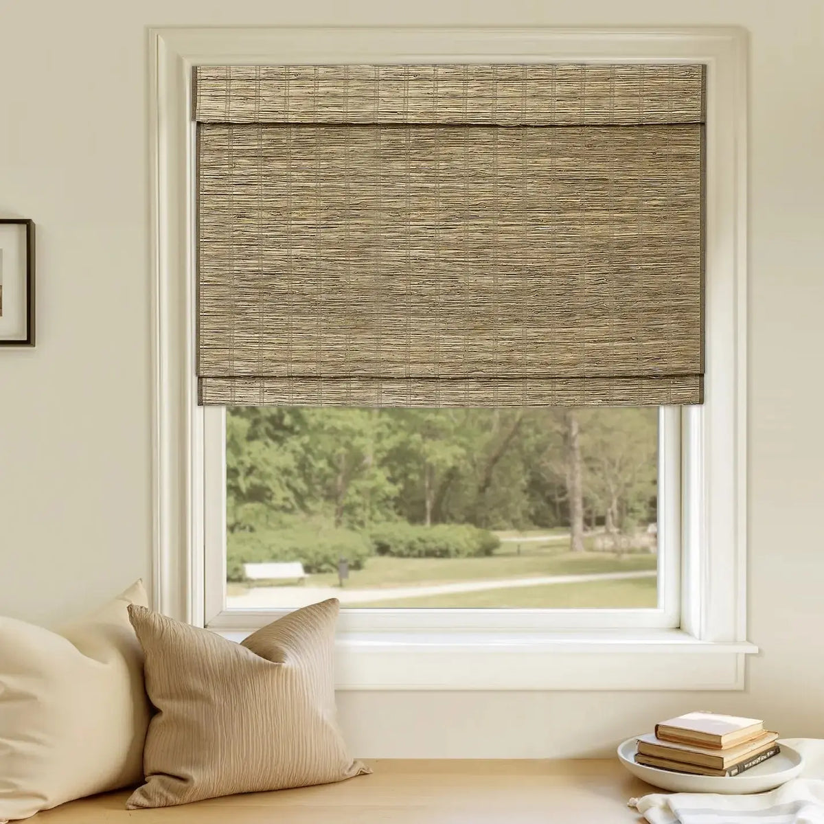 Rae Natural Ramie Jute Woven Wood Blinds - Series M