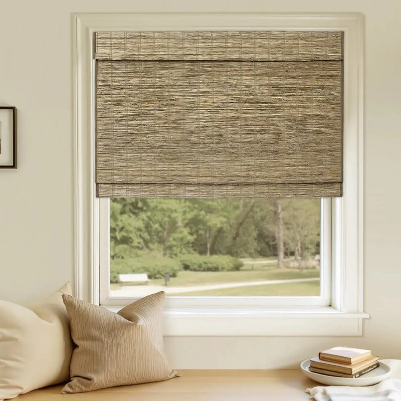 Rae Natural Ramie Jute Woven Wood Blinds - Series M