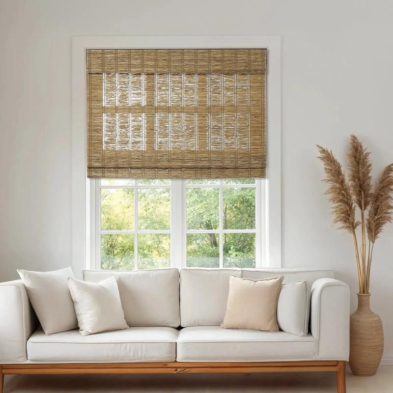 Rae Natural Ramie Jute Woven Wood Blinds - Series M