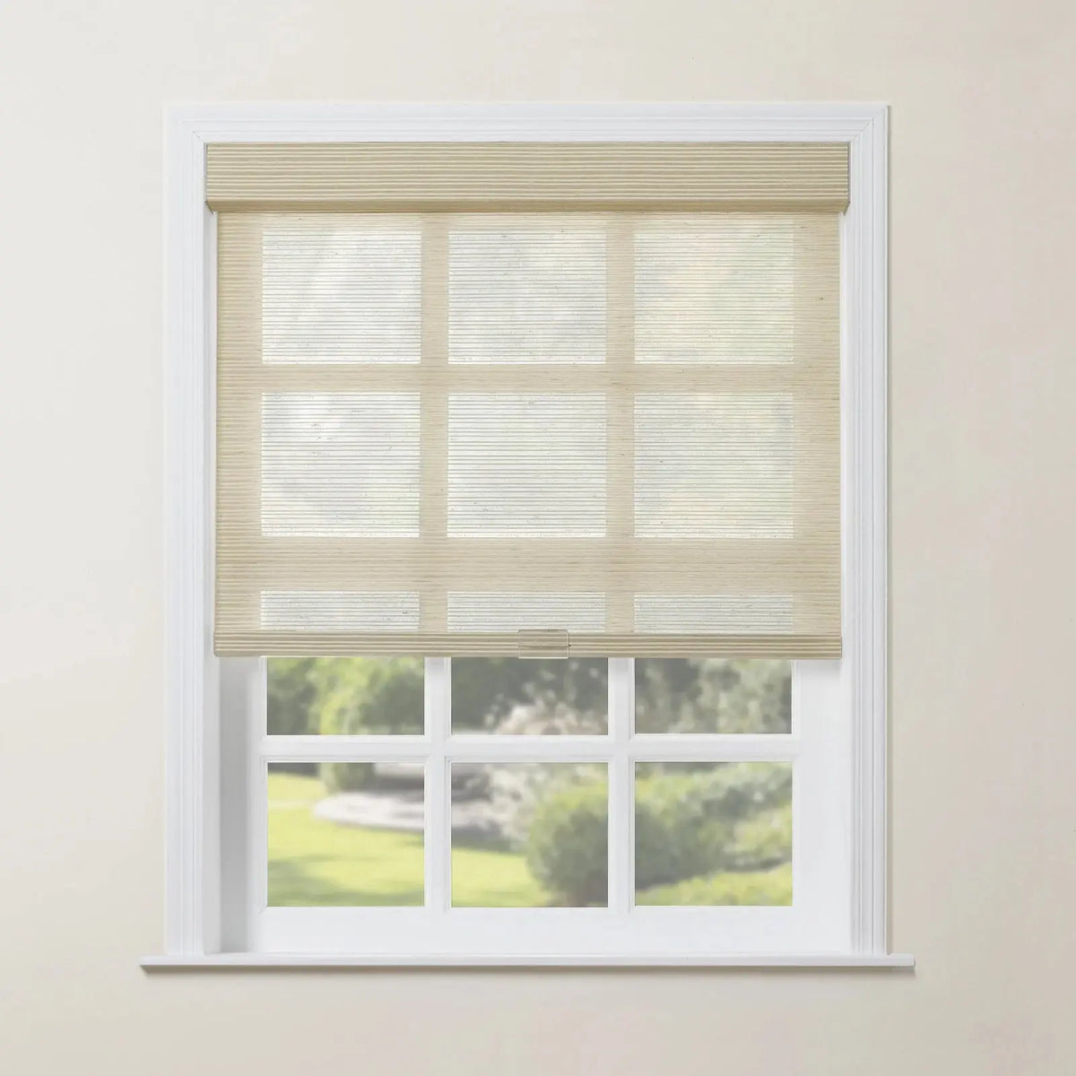 Rae Natural Jute Woven Wood Roller Blinds Cordless