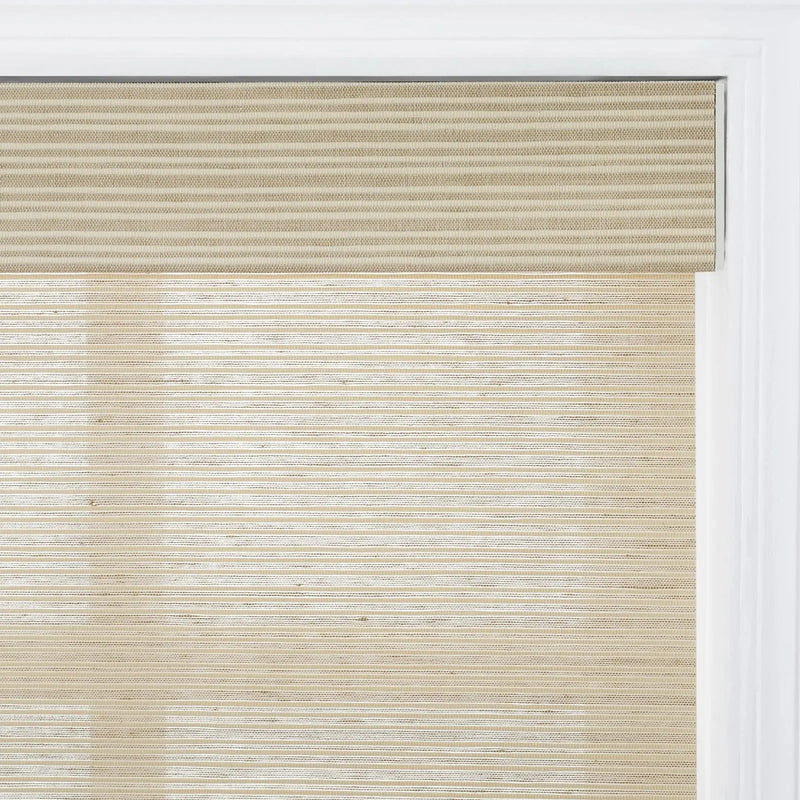 Rae Natural Jute Woven Wood Roller Blinds Cordless