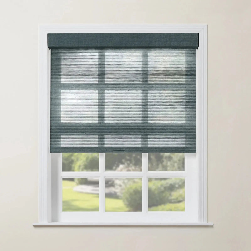 Rae Natural Jute Woven Wood Roller Blinds Cordless