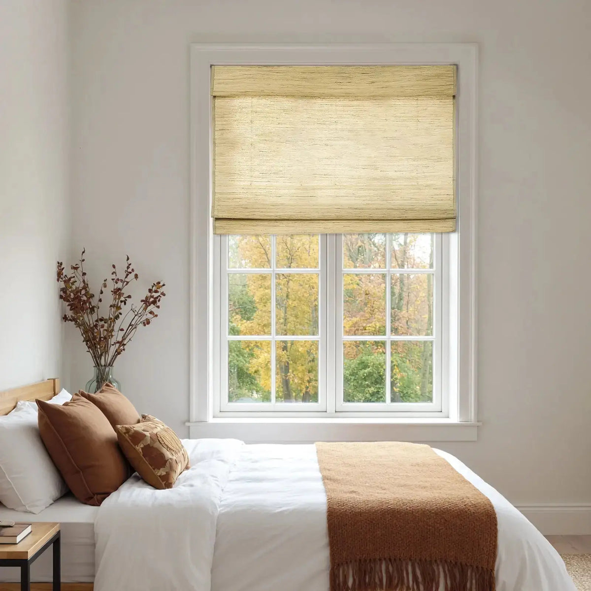 Rae Natural Ramie Jute Woven Wood Blinds - Series M