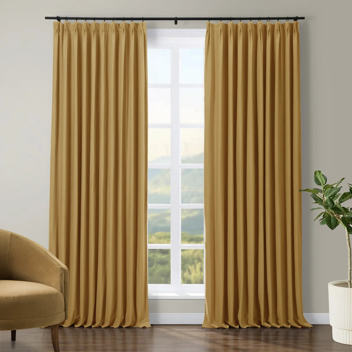 Tavis Premium Velvet Pleated Curtain