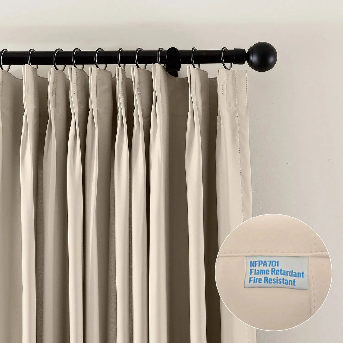 REGAL Flame Retardant Pleated Curtains
