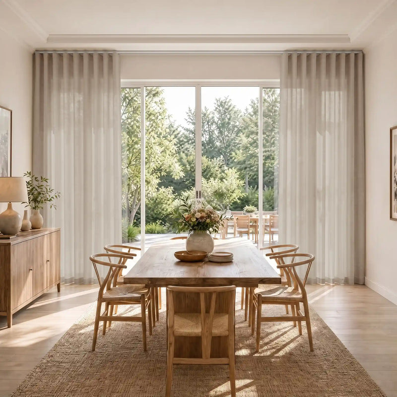 Liz Linen S-fold Curtains with Snap Tape - Lora Track