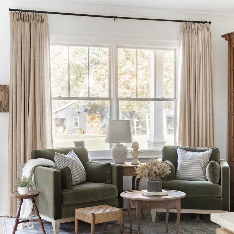Liz Linen Pleated Curtains