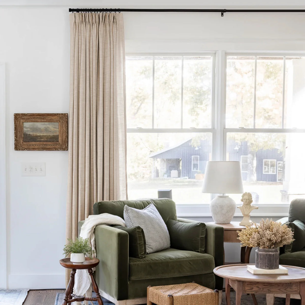 Liz Linen Pleated Curtains