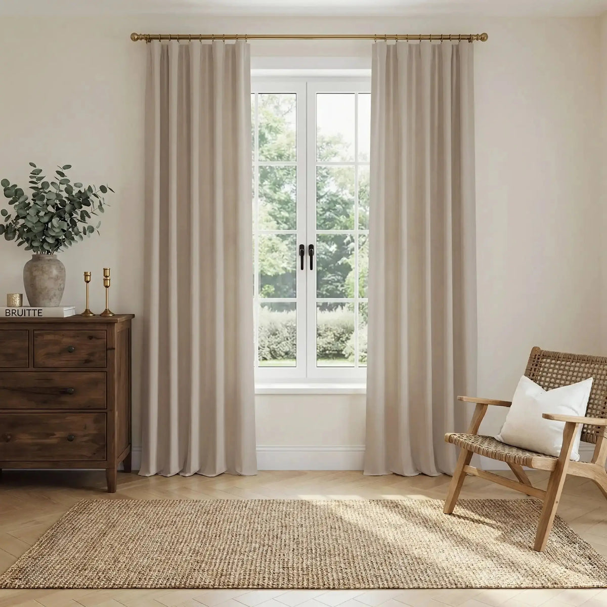 Liz Linen Soft Top Curtains