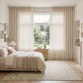 Liz Linen S-fold Curtain with Belt Hook - Leo Track