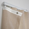 Liz Linen Ripple Fold Drapery with Snap Tape - Lora Track- -TWOPAGES