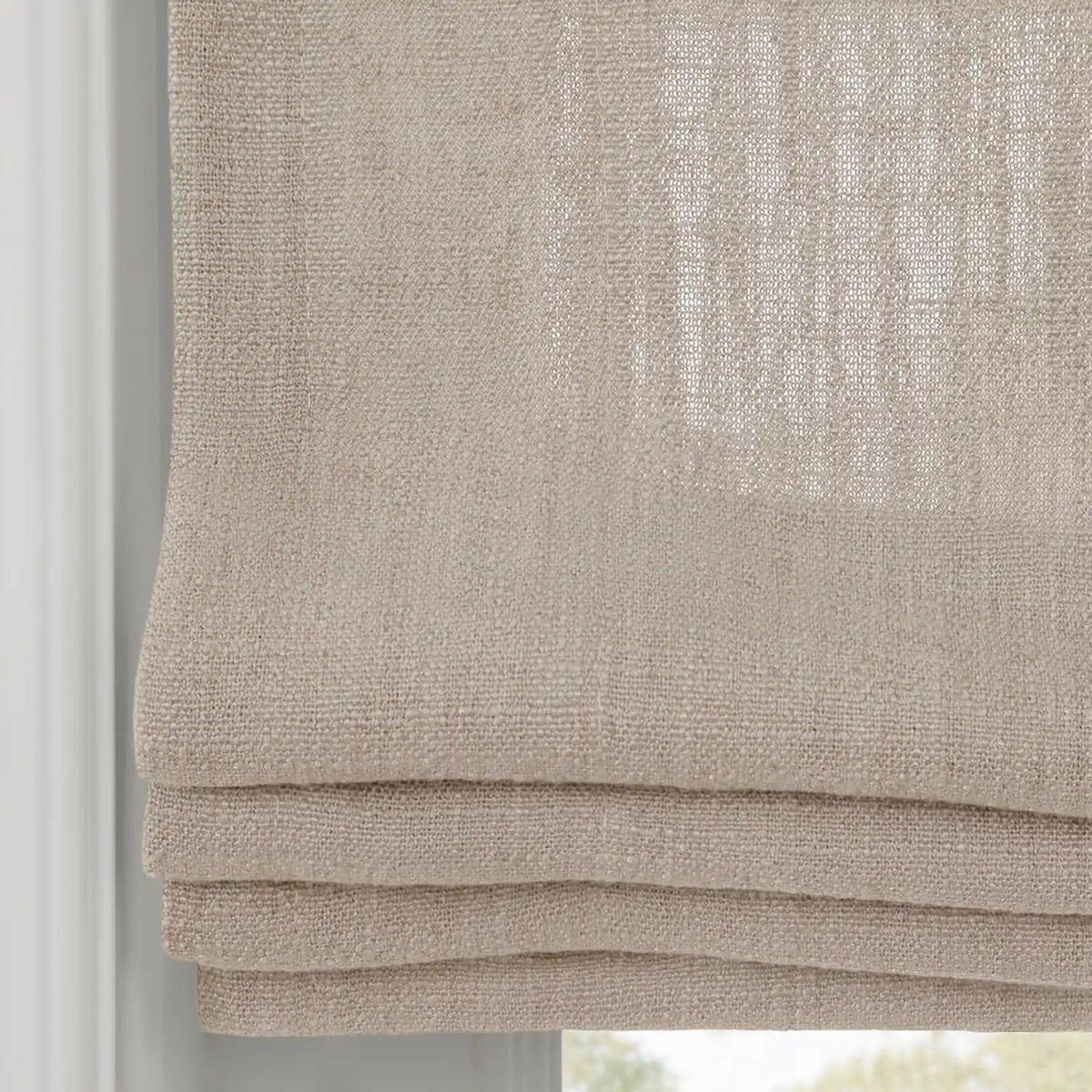 Liz Linen Flat Roman Blind Cord Lift