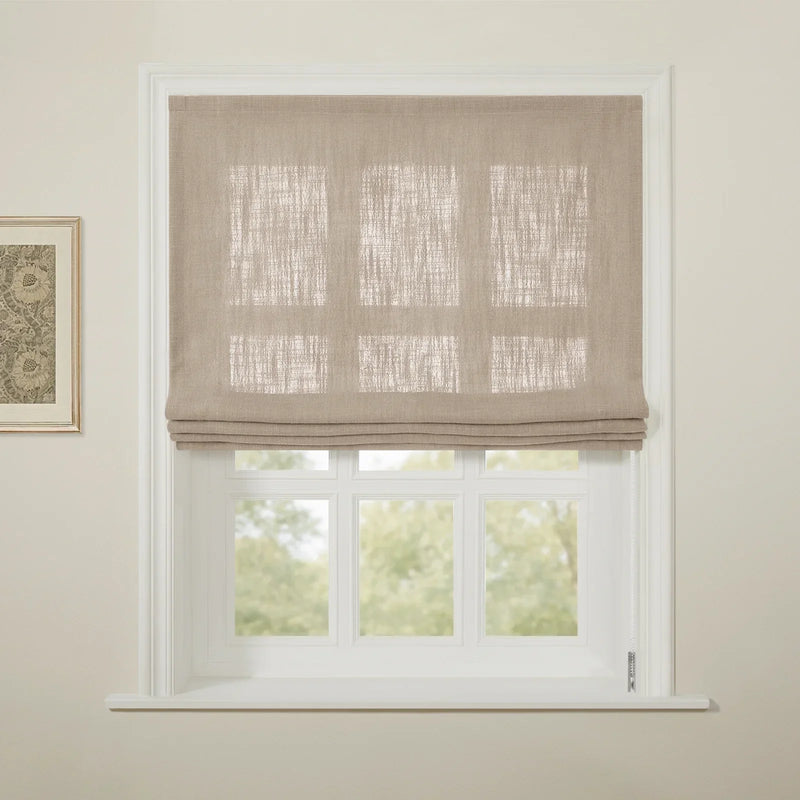 Liz Linen Flat Roman Blind Cord Lift