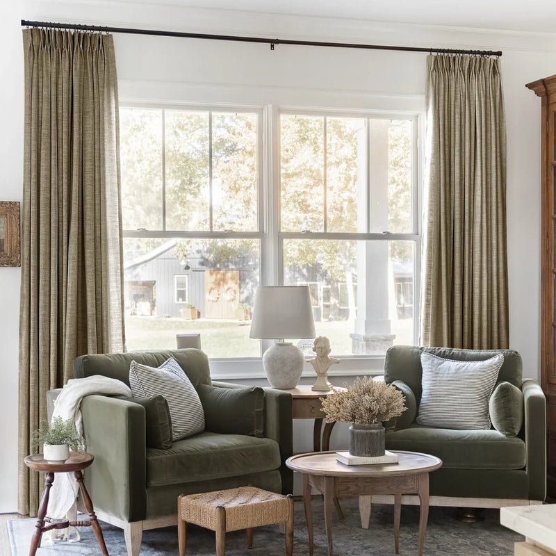 Liz Linen Pleated Curtains
