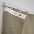 Liz Linen Ripple Fold Drapery with Snap Tape - Lora Track- -TWOPAGES