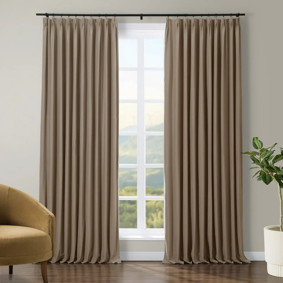Tavis Premium Velvet Pleated Curtain