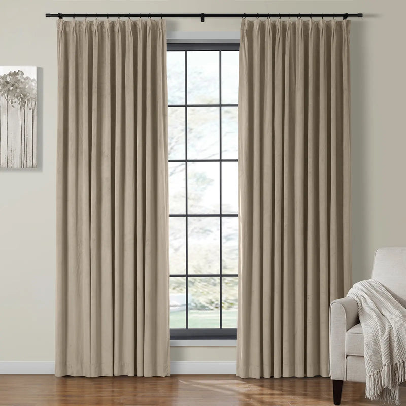 Birkin Velvet Pleated Curtains