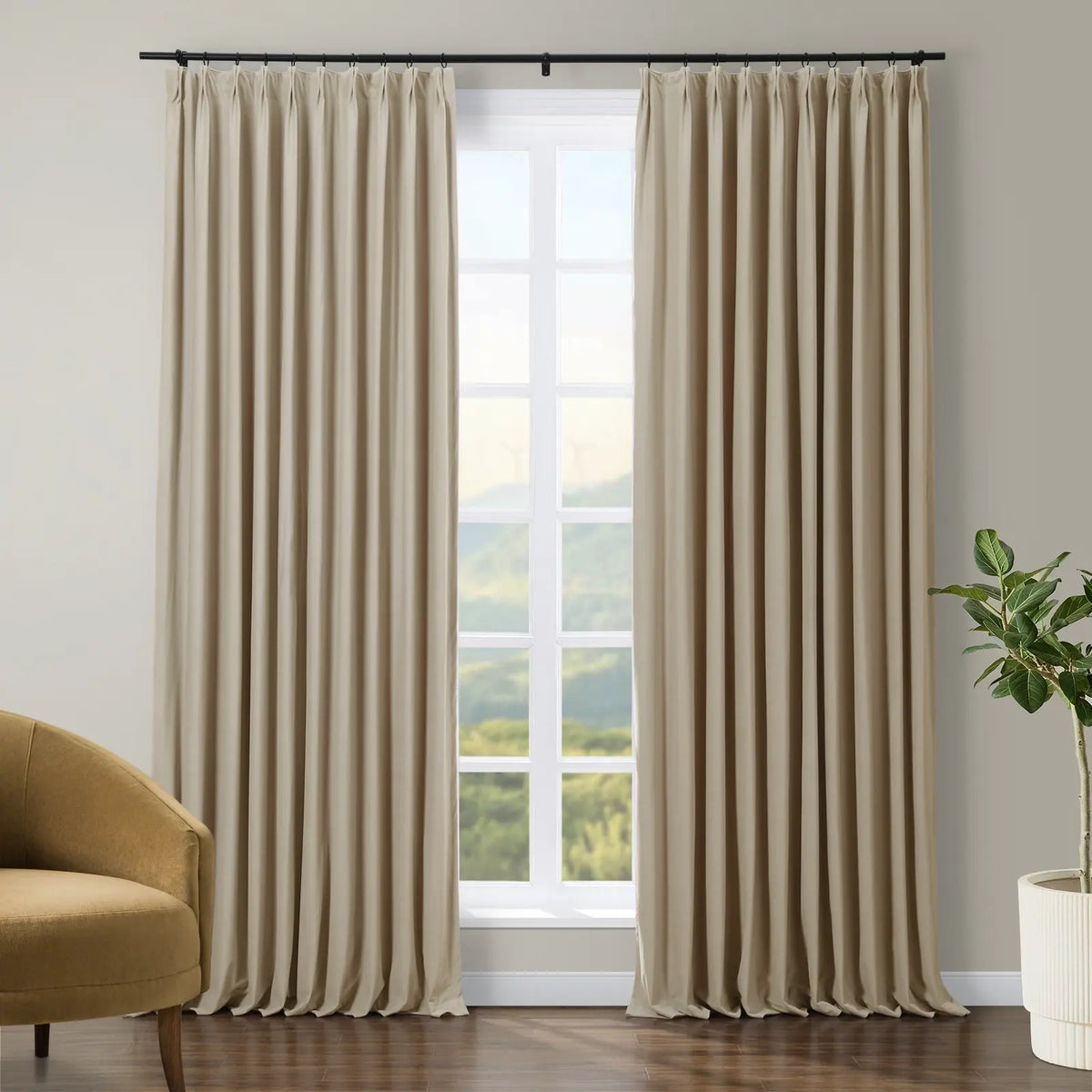 Tavis Premium Velvet Pleated Curtain