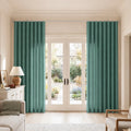 Birkin Velvet S-fold Curtains with Belt Hook - Cato Traverse Rod