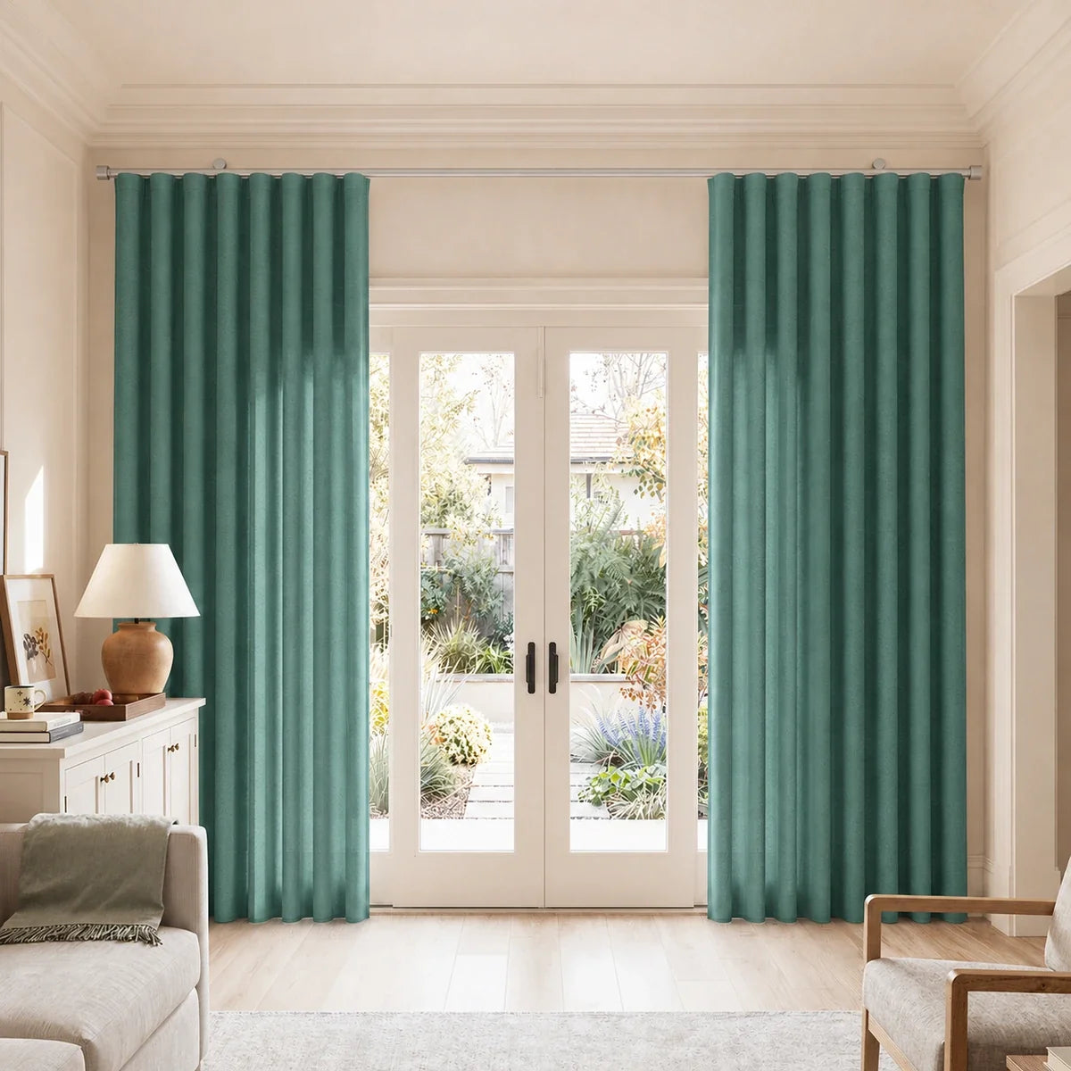 Birkin Velvet S-fold Curtains with Belt Hook - Cato Traverse Rod