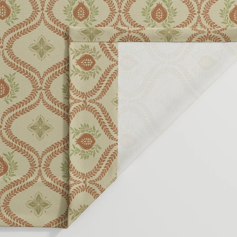 Sabrina Ramkhelawan x TWOPAGES Artisanal Canyon Grove Printed Cotton Pleated Curtains