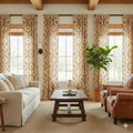 Sabrina Ramkhelawan x TWOPAGES Artisanal Canyon Grove Printed Cotton Pleated Curtains