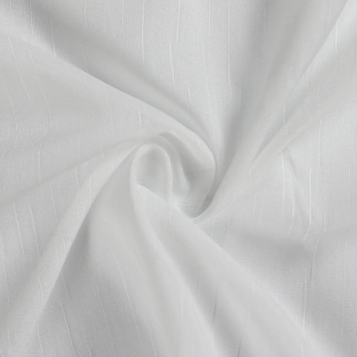 Florida Embossed White Semi-Sheer Pleated Curtains