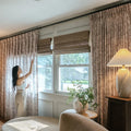 Sara Le x TWOPAGES Vintage Printed Linen Pleated Curtains