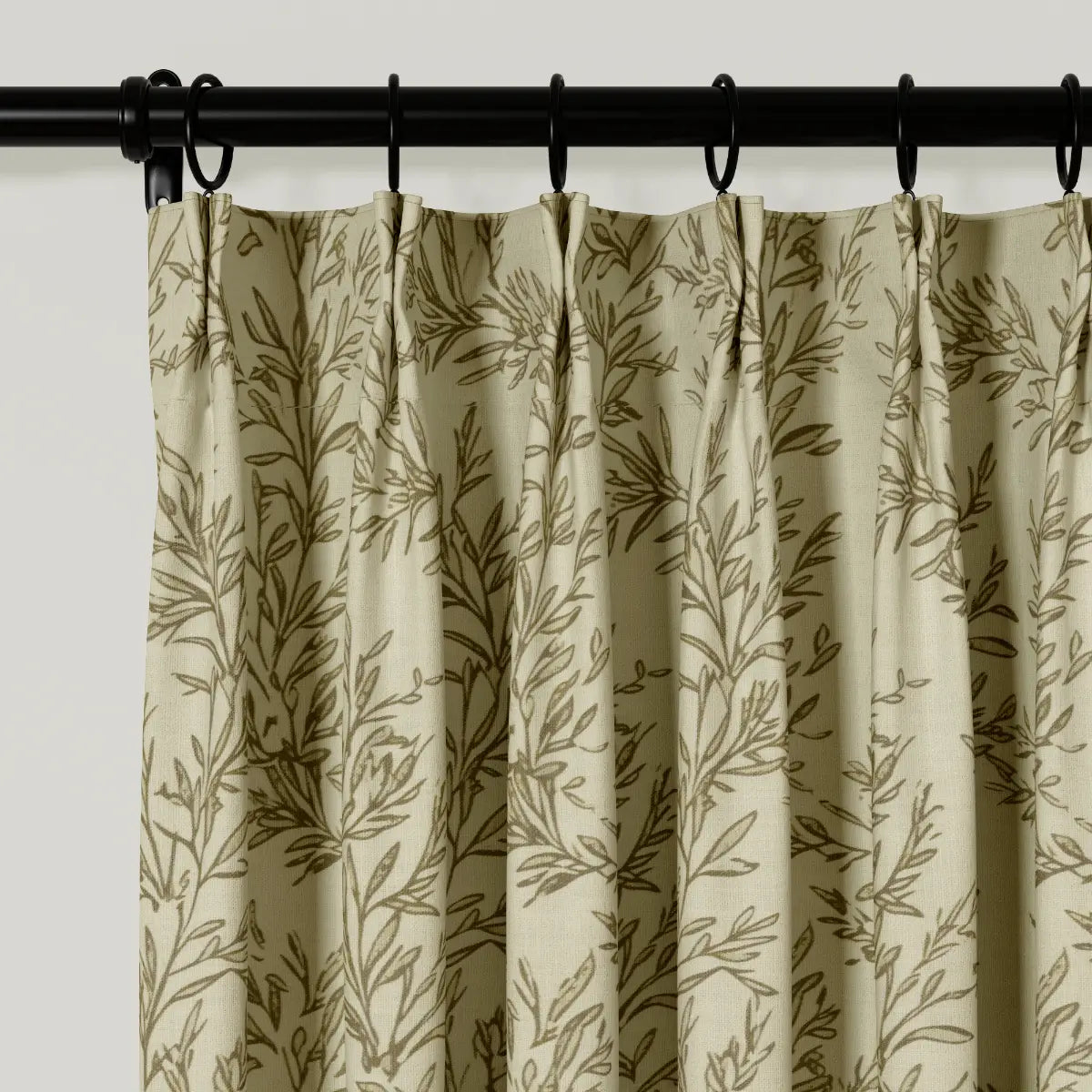 Sara Le x TWOPAGES Vintage Printed Linen Pleated Curtains