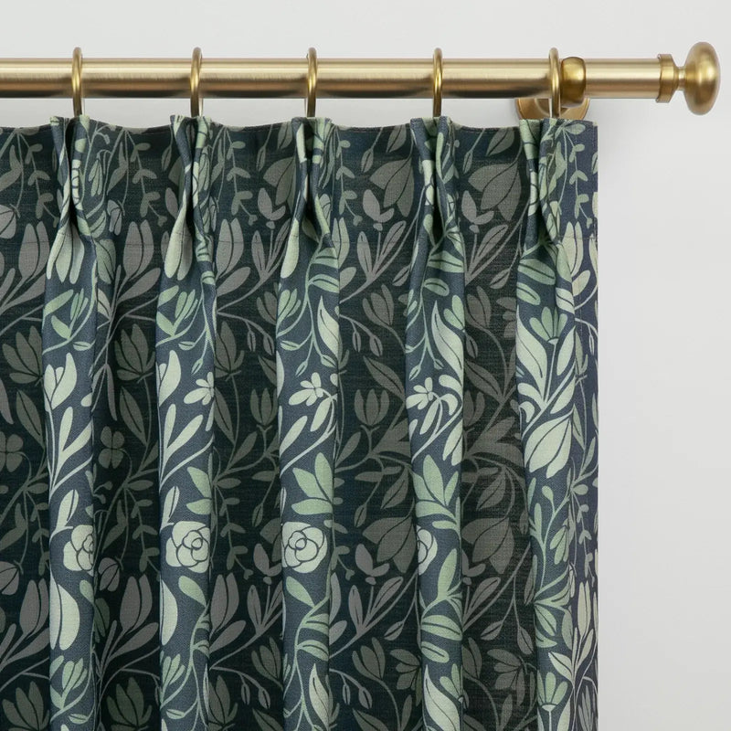 Kate Frost x TWOPAGES Woodland Patterned Cotton Pleated Curtains