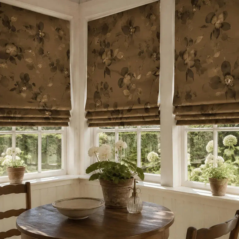 Sara Le x TWOPAGES Printed Linen Roman Blind Cord Lift