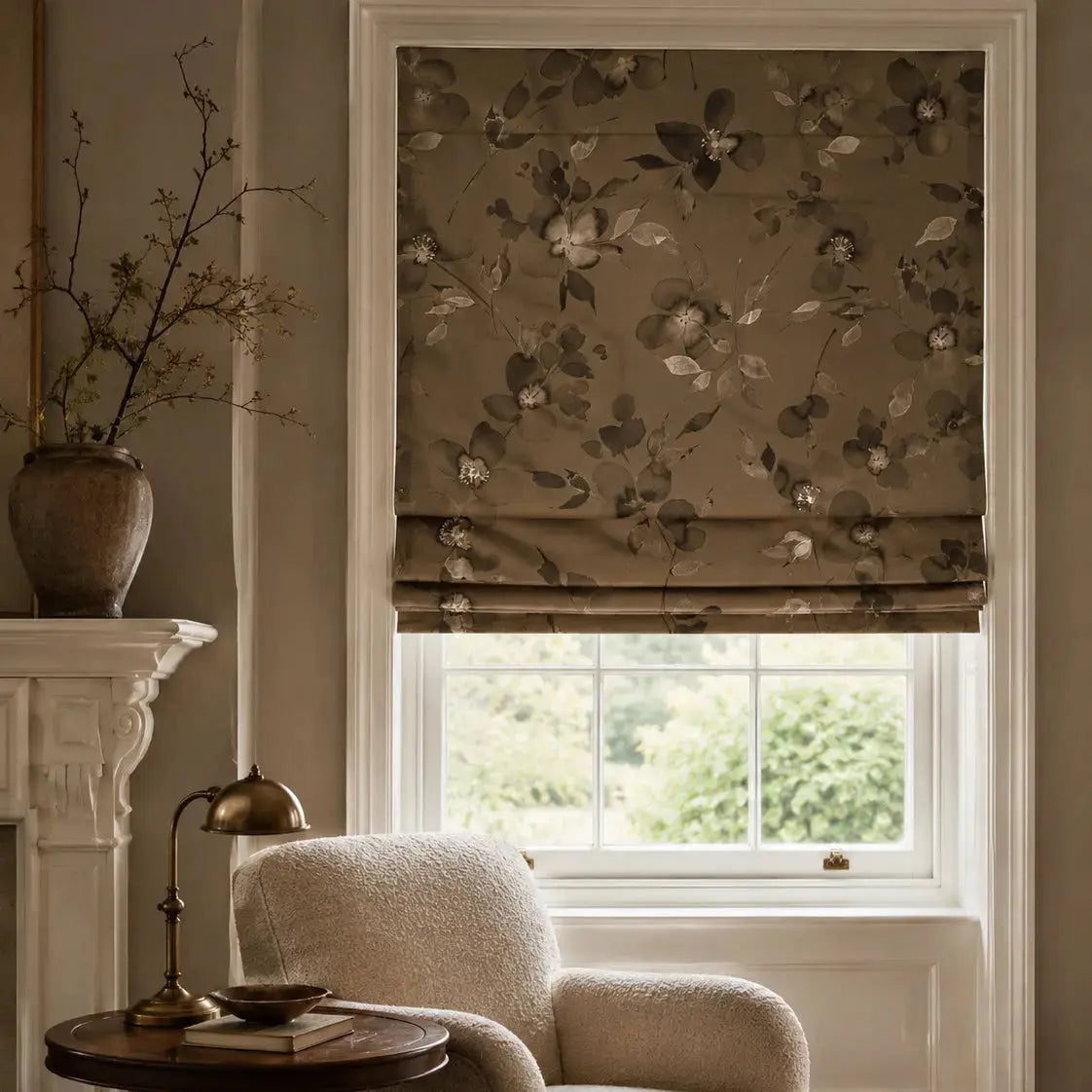 Sara Le x TWOPAGES Printed Linen Roman Blind Cord Lift