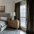 Veda Lustrous Cotton Velvet Pleated Curtains