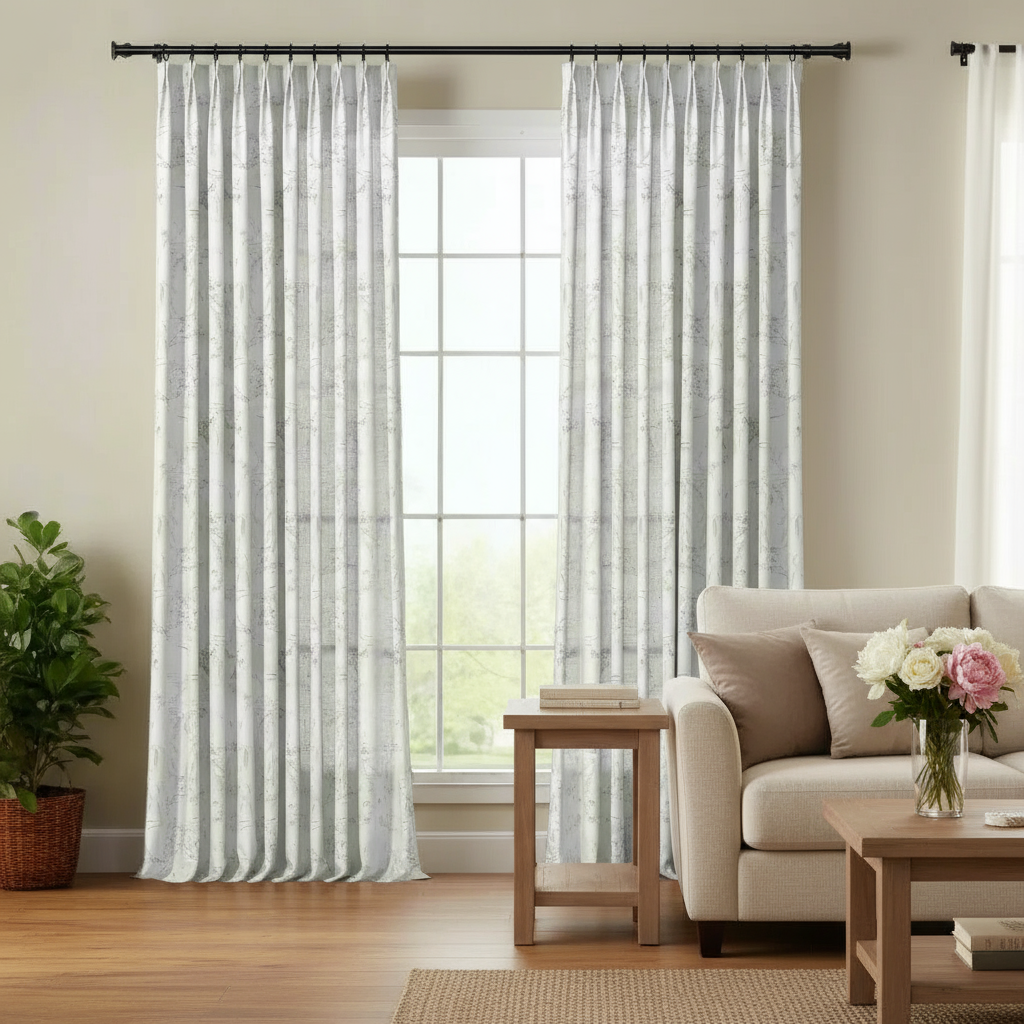 Holly Botanical Boho Pleated Curtains