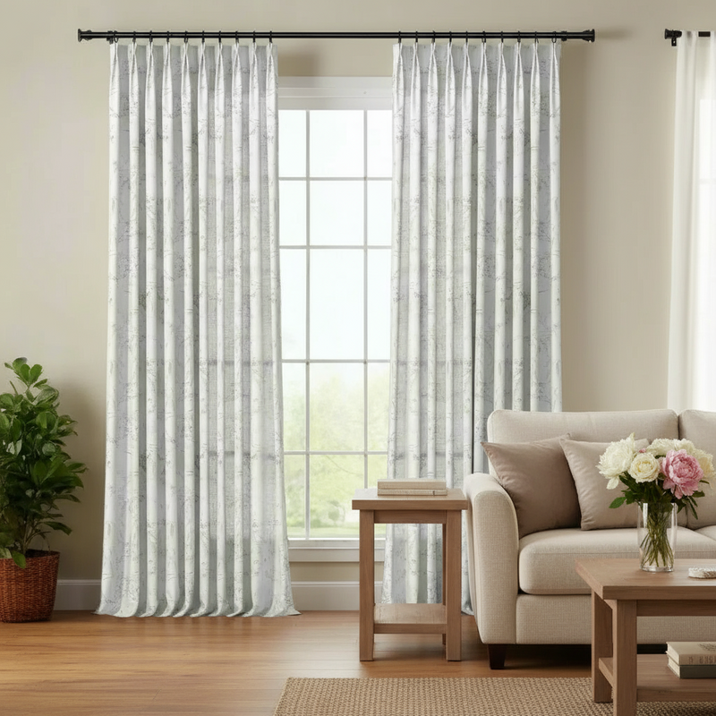 Holly Botanical Boho Pleated Curtains
