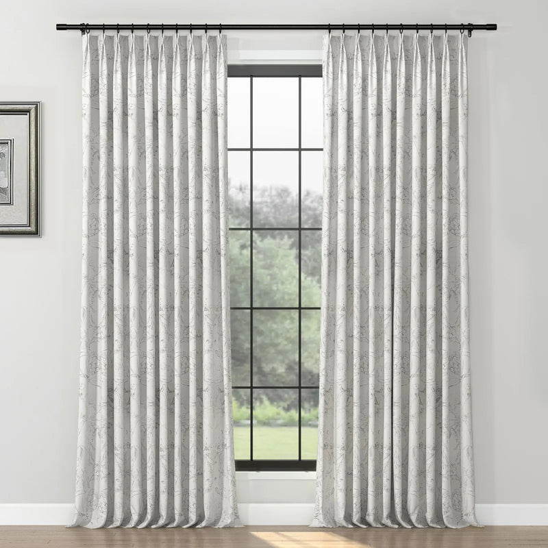 Holly Botanical Boho Pleated Curtains