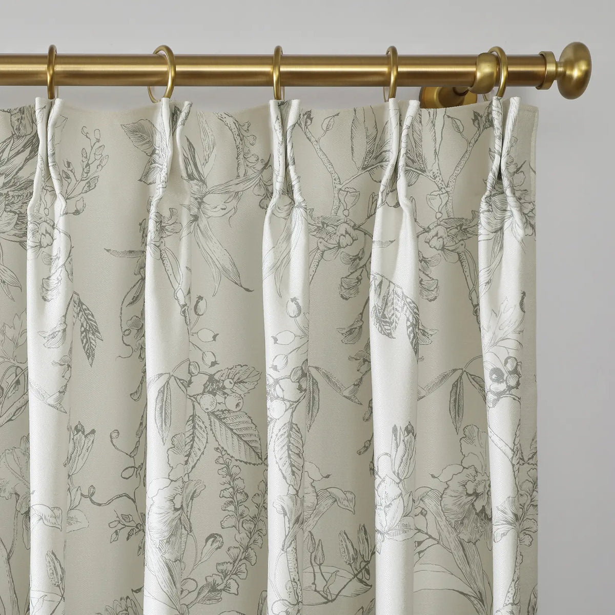 Holly Botanical Boho Pleated Curtains