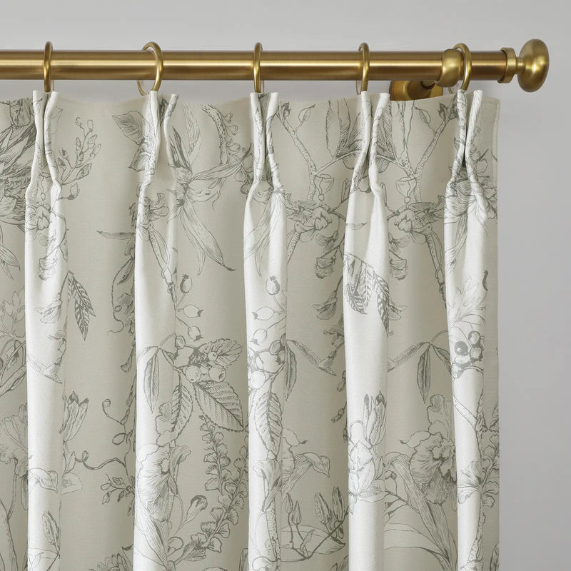 Holly Botanical Boho Pleated Curtains