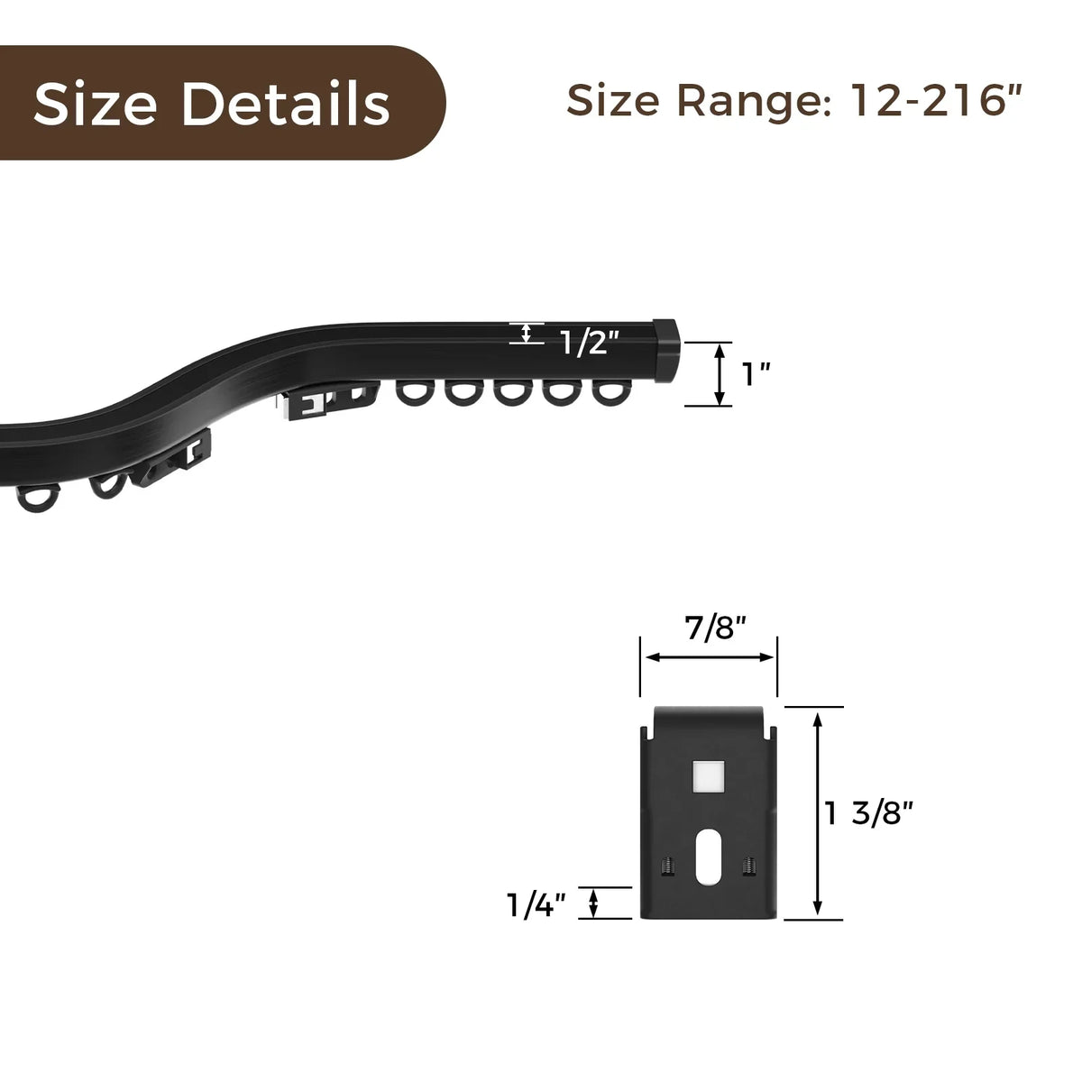 Velin Bendable Single Ceiling Curtain Track