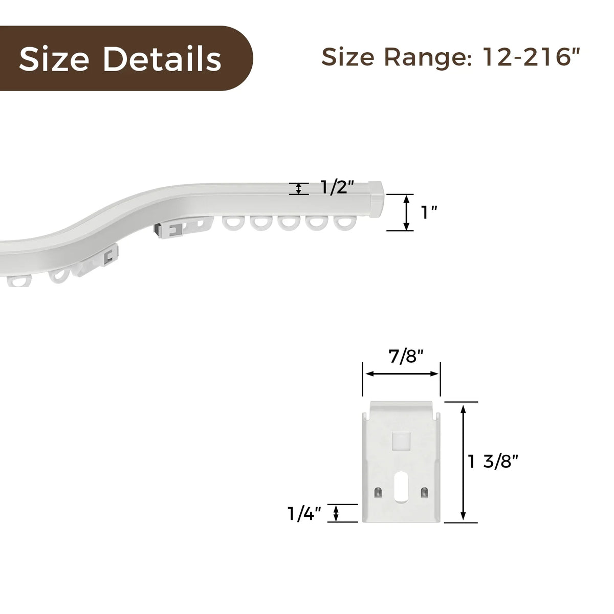 Velin Bendable Single Ceiling Curtain Track